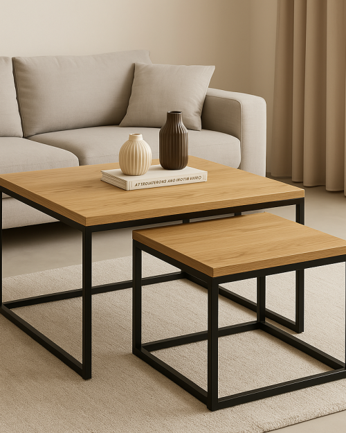 Stoliki kawowe 2w1 dębowe