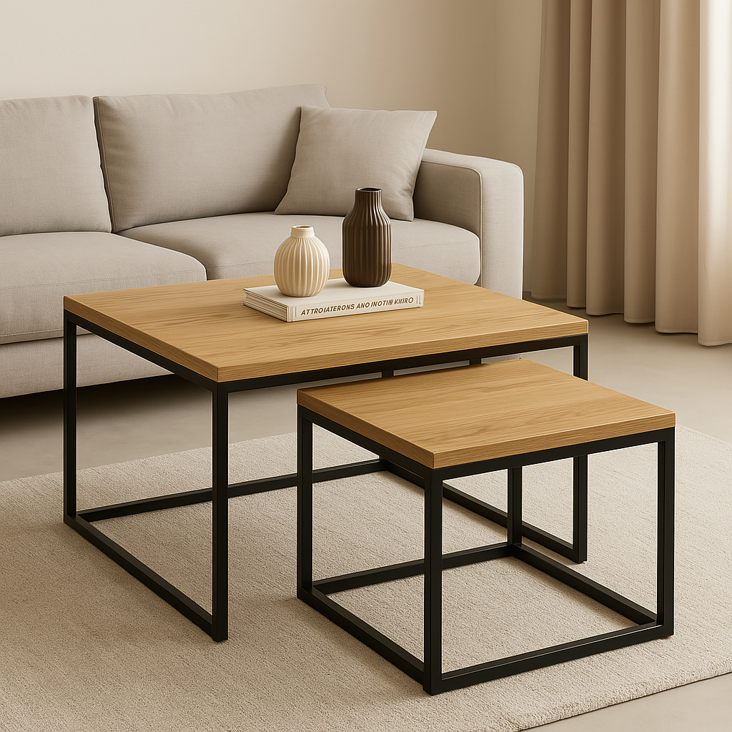 Stoliki kawowe 2w1 dębowe