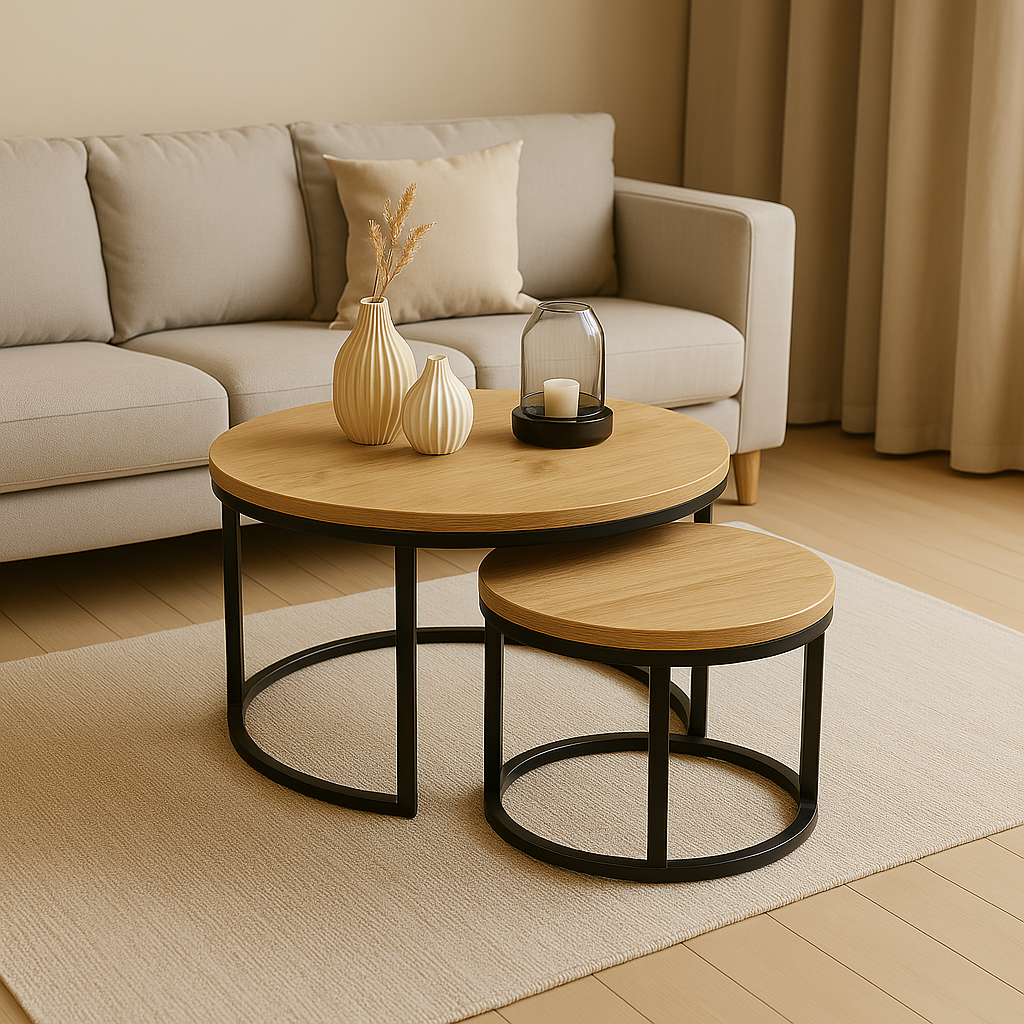 Stoliki kawowe 2w1 dębowe