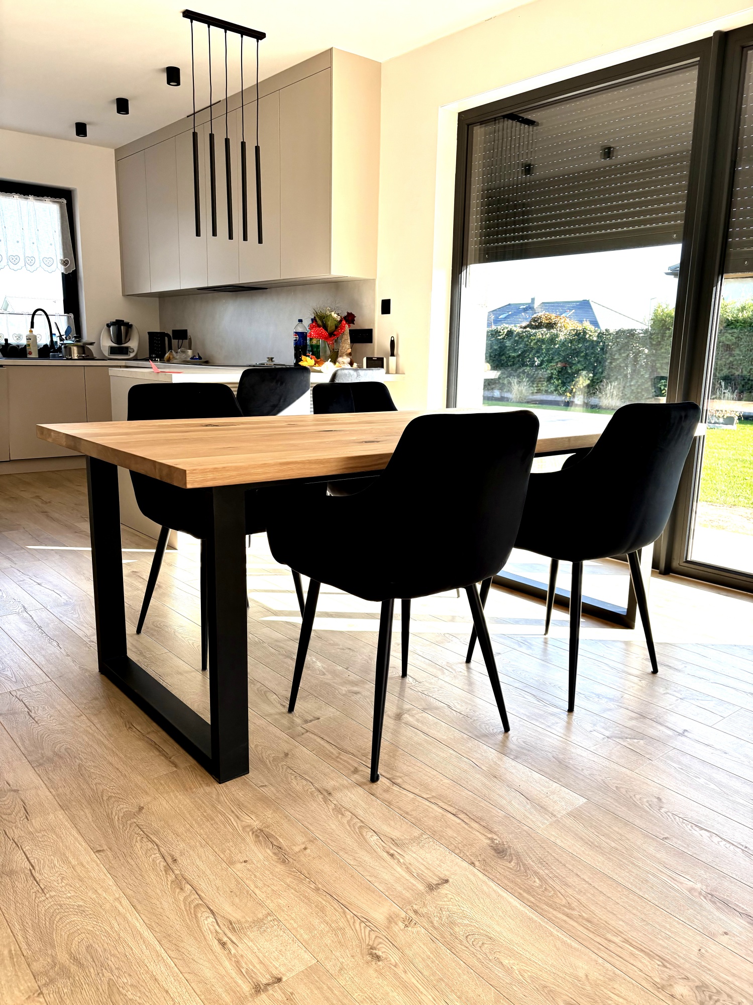 stol u stół dębowy U