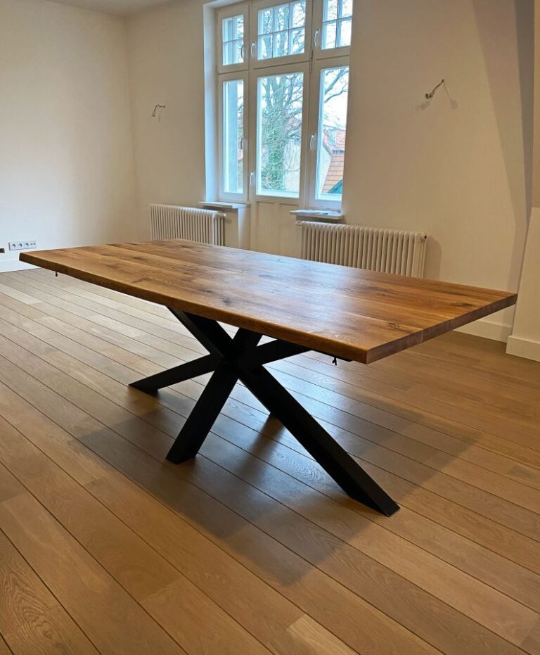 Stół loft rozkładany dębowe pająk