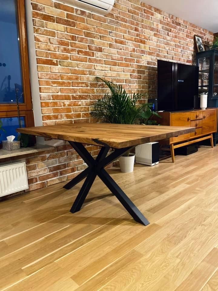 Stół loft rozkładany dębowe pająk