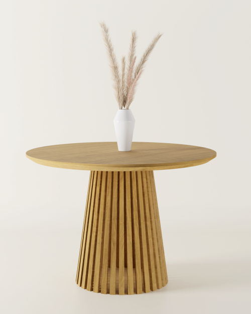 Stół okrągły dębowy LUMIA rozkładany nowoczesny