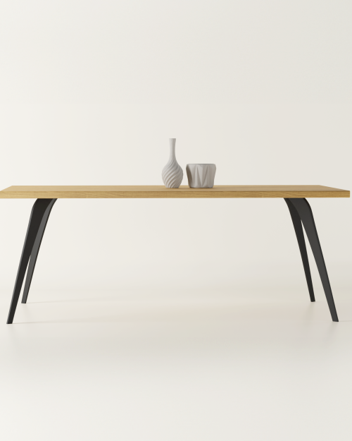 Stół dębowy NERO rozkładany z blatem drewnianym olejowany lakierowany