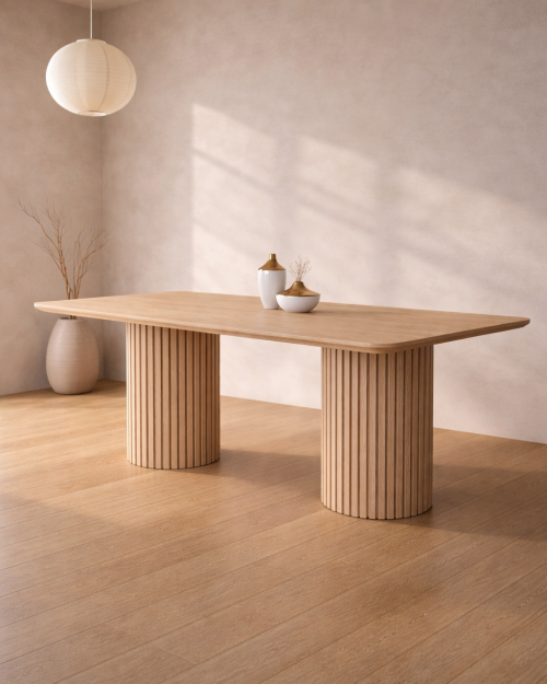 Stół dębowy FLAVIA beżowy