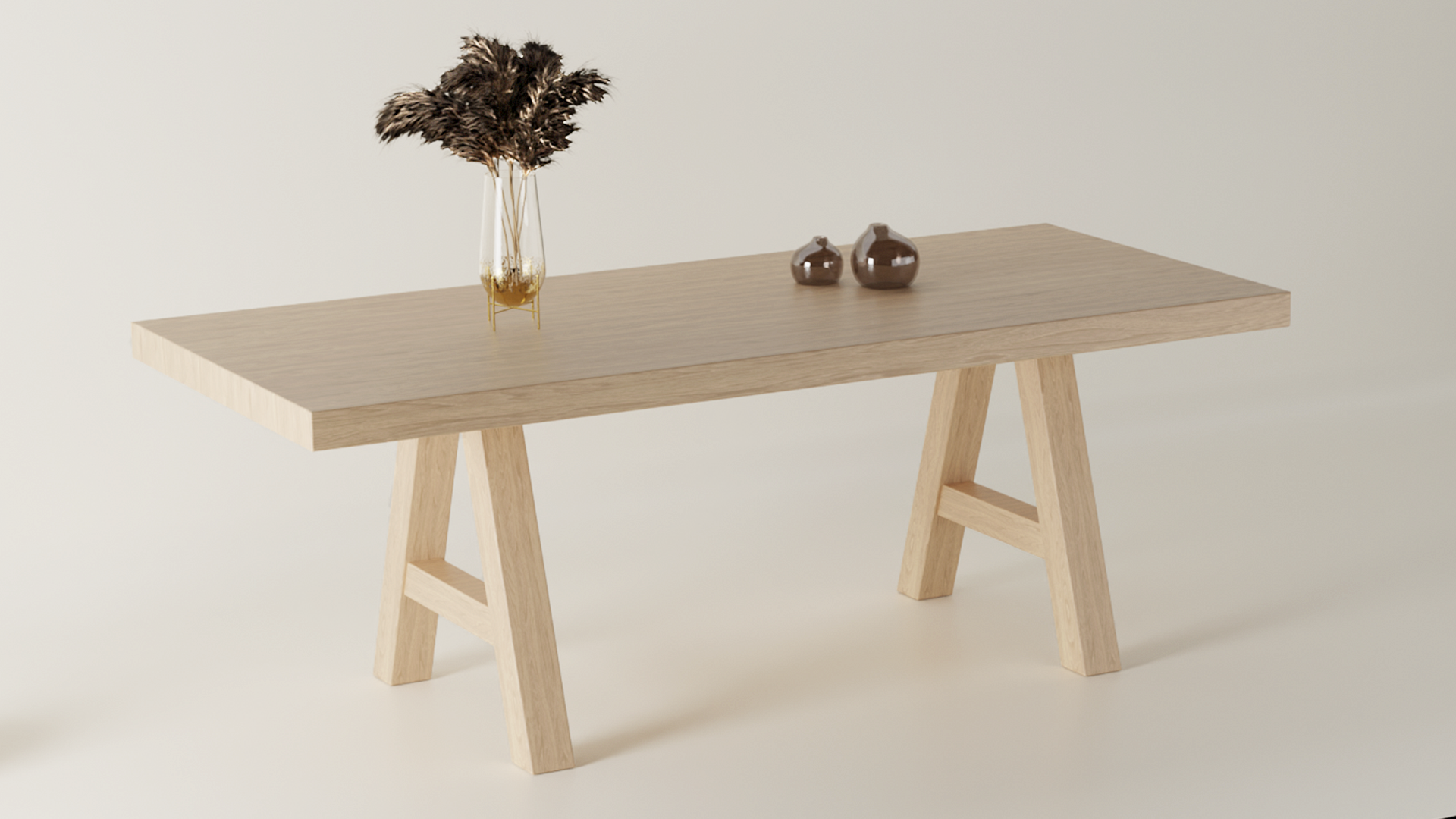 Stół dębowy drewniany FARM Stół dębowy drewniany FARM dąb bielony pogrubiony blat