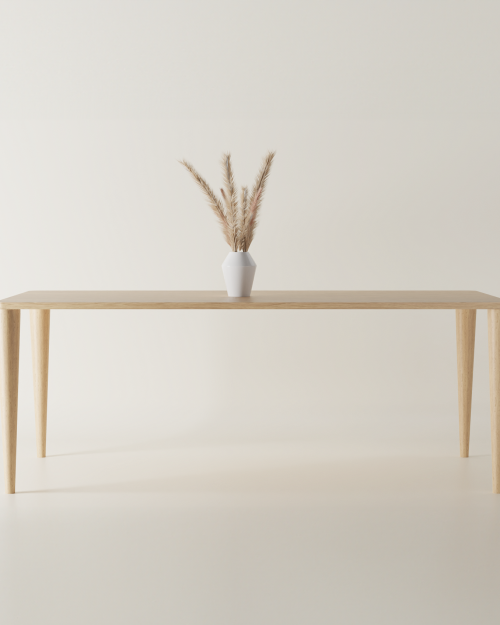 Stół dębowy ARIES rozkładany drewniany z toczonymi nogami