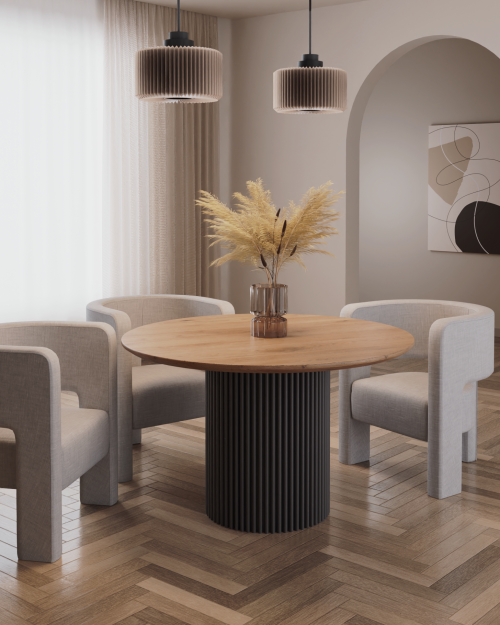 Stół dębowy TUBES okrągły