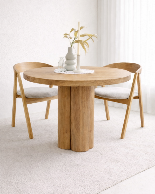 Stół dębowy okrągły ROLL