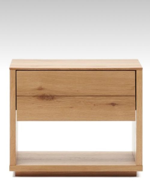 Szafka nocna dębowa RIST wykonana z litego drewna dębowego do sypialni