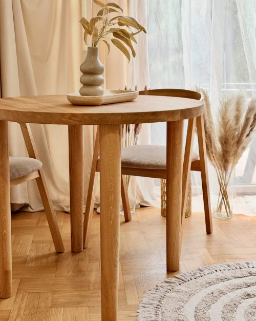 Stół dębowy okrągły RIST