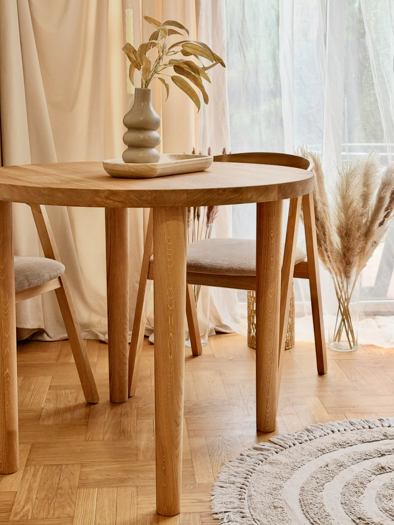 Stół dębowy okrągły RIST