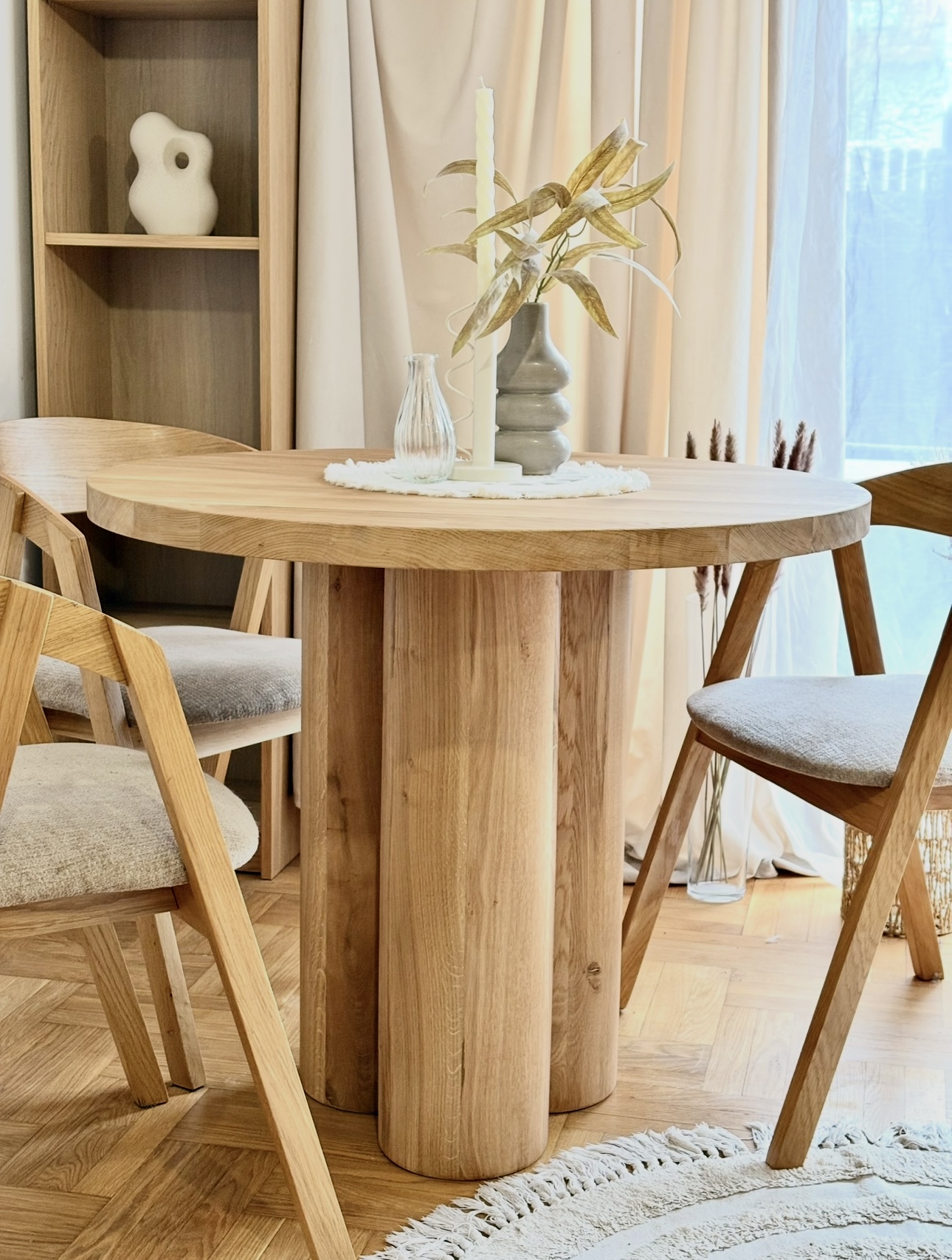 Stół dębowy ROLL okrągły