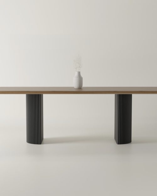 Stół dębowy TUBE nowoczesny rozkładany