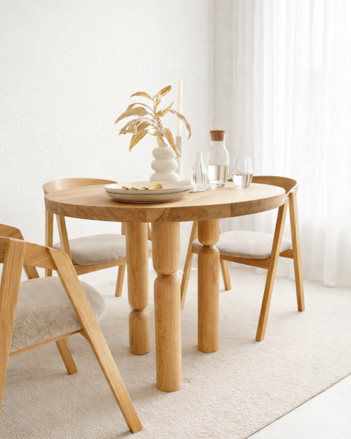 Stół dębowy DUSY okrągły