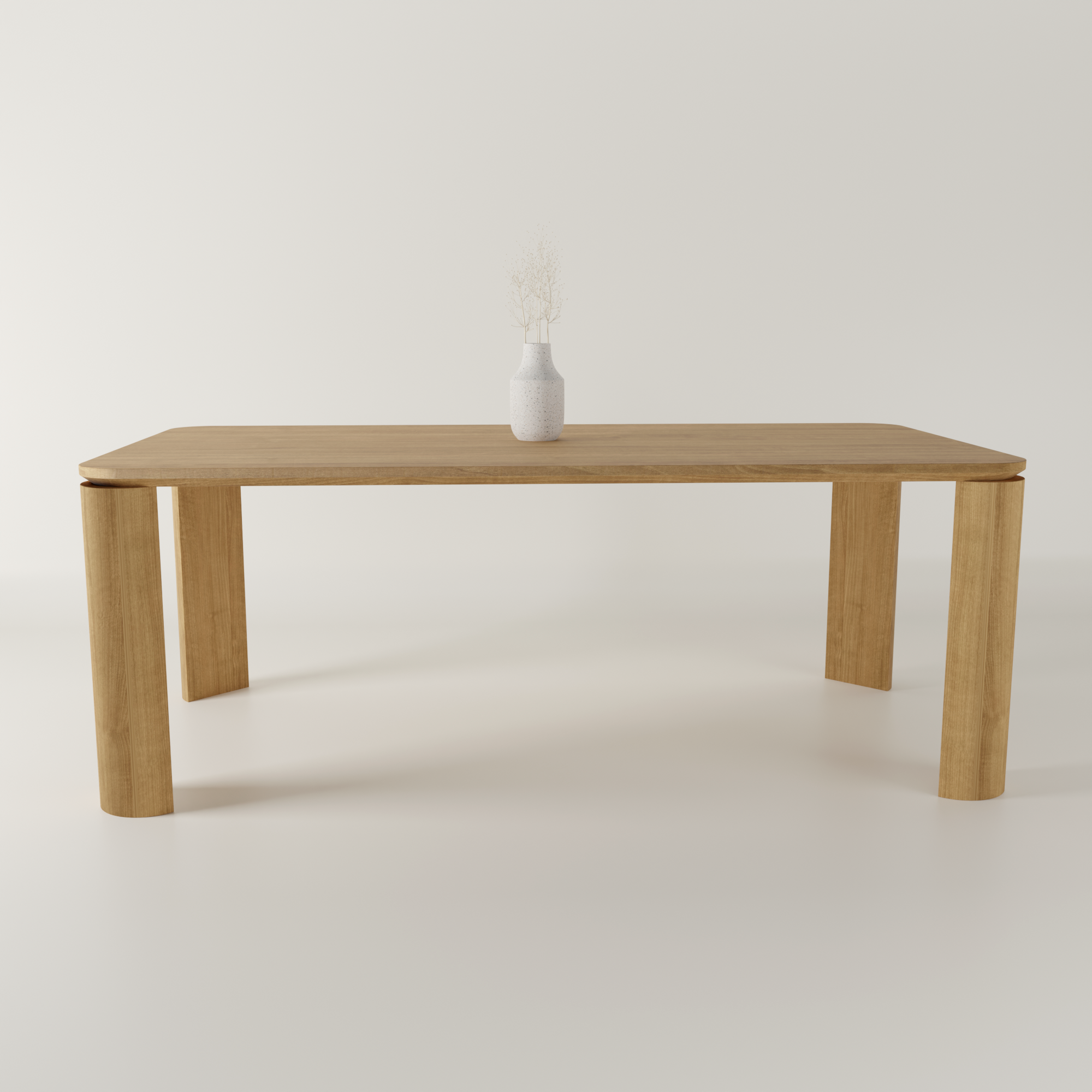 Stół dębowy REYA Stół dębowy REYA z toczonymi nogami styl japandi