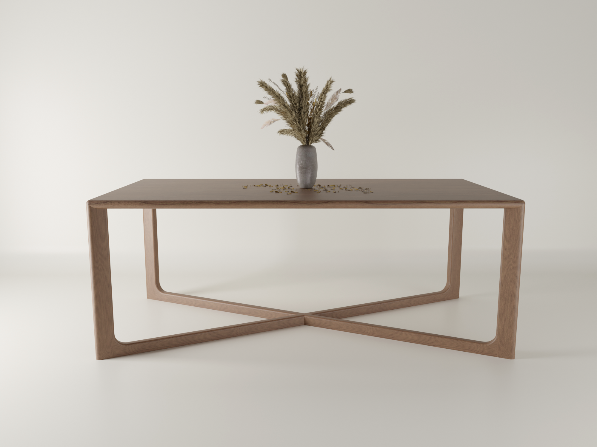 Stół dębowy CHOCOLATE Stół dębowy CHOCOLATE drewniany czekoladowy nowoczesny japandi ciemne drewno lite do salonu jadalni mieszkania domu