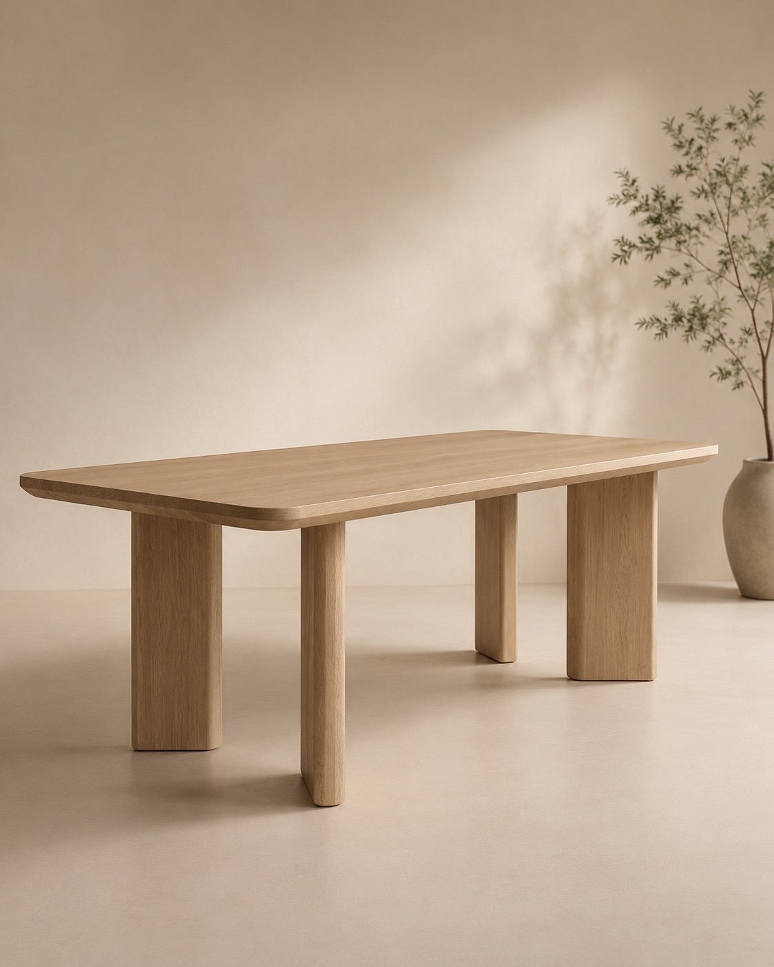 Stół dębowy japandi NOMA